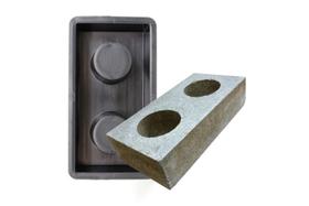 1un Bloco Ecológico Forma p Fabricação Própria 30x15x8 Concreto p Muro Tijolo Econômico 2 Furos