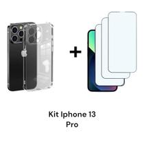 1UN Capa Capinha Transparente + 3UN Película De Cerâmica 9D Flexível Para Iphone 13 PRO