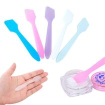 1Un Espátula Plástica Ponta Quadrada Para Creme Facial Máscara Argila
