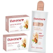 1UN Hidratante+2UN Sabonete Leite Aveia+Oleo Amendoas Davene 1UN Hidratante+2UN Sabonete Leite Aveia+Oleo Amendoas Davene