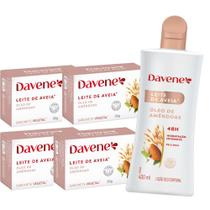 1UN Hidratante+4UN Sabonete Leite Aveia+Oleo Amendoas Davene 1UN Hidratante+4UN Sabonete Leite Aveia+Oleo Amendoas Davene