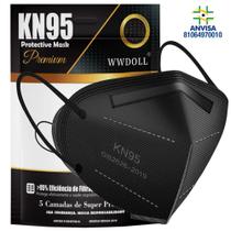 1Un Máscara Descartável KN95 PFF2 WWDoll com Código Anvisa