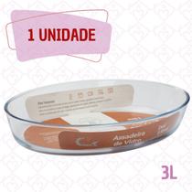 1UN Refratorio Oval Classico 3L Vidro Forte AirFryer Lasanheira