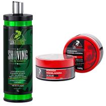 1UN Shaving Gel para Barbear Mentol 1L + 1UN Pasta Fixadora Incolor 150g - LGN Barber 1UN Shaving Gel para Barbear Mentol 1L + 1UN Pasta Fixadora Incolor 150g - LGN Barber
