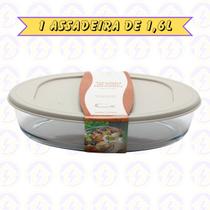 1uni Travessa Sobremesa 1,6L Vidro Fricassê Frezeer Forno Tampa 1uni Travessa Sobremesa 1,6L Vidro Fricassê Frezeer Forno Tampa