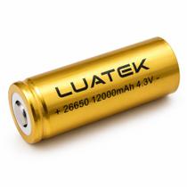 1x Bateria 26650 12000mah 4.3v Dourada Lanterna Recarregável De Alta Durabilidade Li-ion Envio Rápid