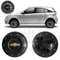 1x Calota Centro Roda Aro 14 Gm Agile 2010 A 2014 Preto