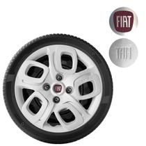 1x Calota UNO PALIO MOBI WAY Aro 14 Prata Logo Metal 223cb
