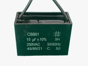 1x Capacitor Partida 15uf/250v Fio 47x22x34mm Cbb61