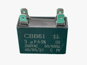 1x Capacitor Partida 3uf/250v Faston 36x15x26mm Cbb61