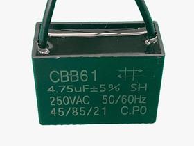 1x Capacitor Partida 4,75uf/250v Fio 38x18x28mm Cbb61