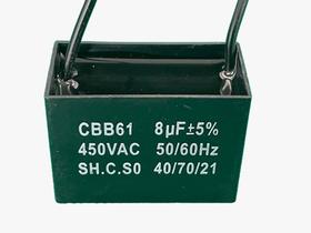 1x Capacitor Partida 8uf/450v Fio 47x23x35mm Cbb61 1x Capacitor Partida 8uf/450v Fio 47x23x35mm Cbb61