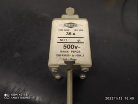 1x Fusivel Nh01 36amp 500v 100ka Baixa Perda Eletromec