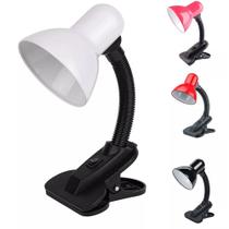 1X Luminária De Mesa Com Haste Flexível Articulável Garra Presilha Bivolt Leitura Estante Quarto 1X Luminária De Mesa Com Haste Flexível Articulável Garra Presilha Bivolt Leitura Estante Quarto