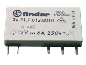 1x Rele 12v 6amp - 34.51.7.012.0010 - 5 Terminais Finder