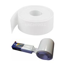 1xmt Tubo Termo Retrátil Branco Pvc 78mm(chato)-diâmetro49,7mm