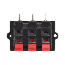 2 4 Bloco de tira terminal de alto-falante com conector de liberação de mola de 6 vias