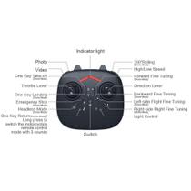 2.4G controle remoto motocicleta deformada câmera de alta definição câmera aérea drone 2 em 1 quadcopter dobrável (azul)