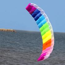 2.7m Rainbow Double Line Paraquedas Soft Parafoil Flying Kite