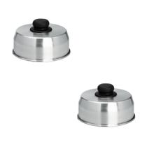 2 Abafadores De Hambúrguer Tampa Para Chapa Lanche/ Lanchonete 2 Abafadores De Hambúrguer Tampa Para Chapa Lanche/ Lanchonete