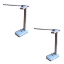 2 Abajur Luminária De Mesa Articulável 20 Leds Recarregável