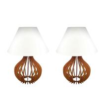 2 Abajur Luminária De Mesa Para Cabeceira Enfeite Quarto -P-