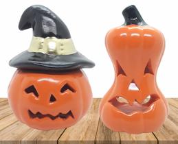 2 Abobora Halloween decorativa em ceramica decoração de halloween - OG