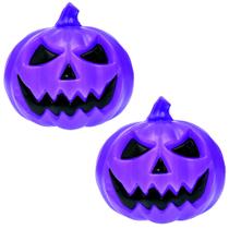 2 Abóboras com Expressões 3D Grande Roxa Decoração de Halloween e Dia das Bruxas 2 Abóboras com Expressões 3D Grande Roxa Decoração de Halloween e Dia das Bruxas