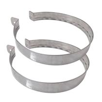 2 Abraçadeira 9 Polegadas Inox 430 Para Duto Churrasqueira