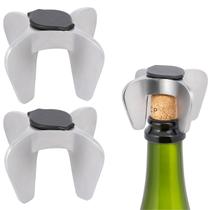 2 Abridores De Garrafa Chamapanhe Antiderrapante 6,5cm Inox