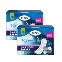 2 Absorvente Para Incontinência Tena Discreet Moderada 12un