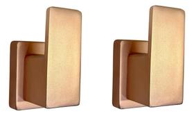 2 Acabamento Quadrado Rose Gold Registro Estria Doca Deca Metal - Cona