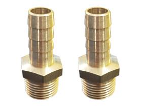 2 Adaptador Em Latão Espigão Rosca Macho 1/2 X Mangueira 1/2 2 Adaptador Em Latão Espigão Rosca Macho 1/2 X Mangueira 1/2