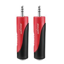 2 Adaptadores P10 Para P2 Estéreo Roxtone Conector P/ Fone Cor Vermelho E Preto