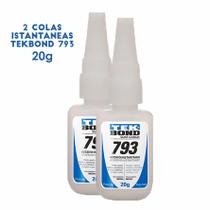 2 Adesivo Cola Istantanea Tek Bond 793 20g Antientupimento