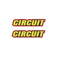 2 Adesivos Circuit Moto Vinil Alta Qualidade 10x2 cm