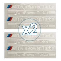 2 Adesivos M Twin Power Turbo Rodas Pinças Carro Moto Preto