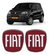 2 Adesivos Para Fiat Uno 2011/2021 Vermelho - Genérico