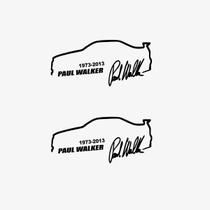 2 Adesivos Paul Walker Velozes E Furiosos + Autógrafo Preto 2 Adesivos Paul Walker Velozes E Furiosos + Autógrafo Preto