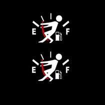 2 Adesivos Ponteiro de Gasolina 15 cm x 12 cm - Branco 2 Adesivos Ponteiro de Gasolina 15 cm x 12 cm - Branco