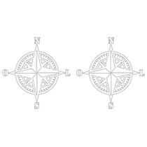 2 Adesivos Rosa Dos Ventos Jeep Renegade Compass - Branco