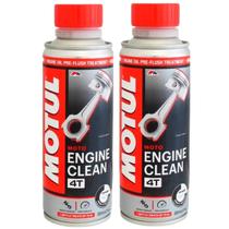 2 Aditivos Limpeza de Motor Pré Troca de Óleo 4t Motul Engine Clean Moto