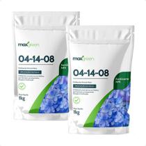 2 Adubo 04-14-08 Fertilizante Mineral Misto - 1kg Maxgreen
