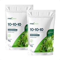 2 Adubo 10-10-10 Fertilizante Mineiral Misto - 1kg Maxgreen