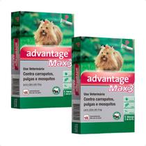 2 Advantage Max 3 Anti Pulgas Cães Até 4 Kg - 1 Pipeta