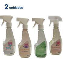 2 Água de Tecido 500ml Facilitador Passar Roupa Tecido Borrifador com Trava da Senalândia - Envio Já