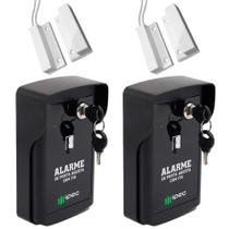 2 Alarme Indicador Portão Porta Aberta com Chaves + 2 Sensor Magnético