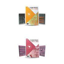 2 álbuns para guardar moedas 1956 a 2025 cruzeiro cruzado real