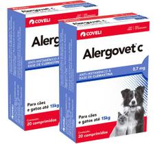 2 Alergovet C 0,7 Mg Antialérgico C/ 10 Comprimidos - Coveli