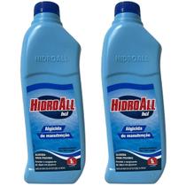 2 Algicida De Manutenção Hcl 01 Litro Hidroall Previne Alga